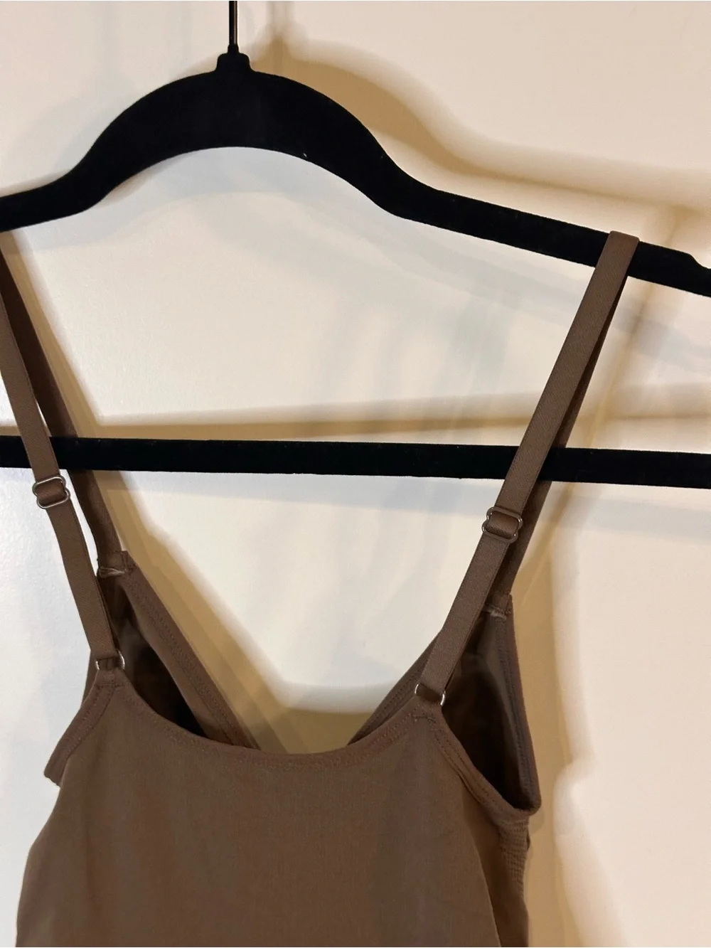 Brown Full Body Shapewear Bodysuit Open Bust Tummy Control Thigh Shaper M/L